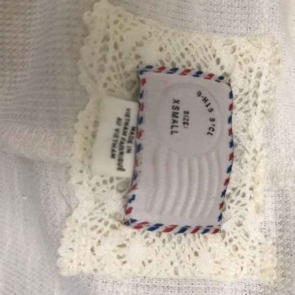 🛑SOLD🛑Anthro Asymmetrical Cream Fuzzy Blouse - Picture 5 of 5